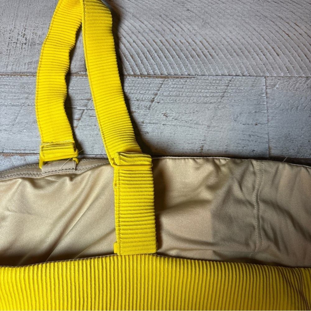 Old Navy Women's Size 4X Rib Bikini Top Adjustable Straps Yellow NWT! - Picture 9 of 16
